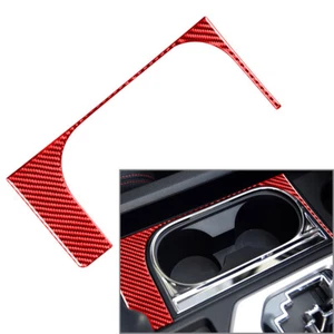 RHD Carbon Fiber Center Console Water Cup Holder Cover For Toyota Tundra 2014-21 - Picture 1 of 9