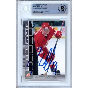 2001-02 BAP Memorabilia #25 Jason Williams Signed Card Auto Beckett Red Wings - Picture 1 of 5