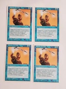 MTG Playset 4x Animate Artifact (4th Edition/Blue/U) - BGM - Picture 1 of 2