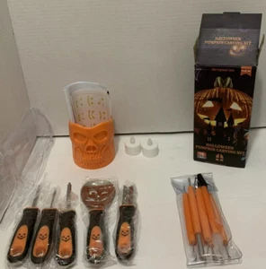 Halloween 16pc Stainless Steel Pumpkin Carving Tools And Decorating Kit - Picture 1 of 6