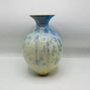 Jarrón Flambeaux Hecho a Mano Estudio Arte Cerámica Firmado Bill Campbell 10" x 7" Esmaltado - Imagen 1 de 6