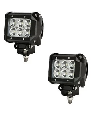 Coppia Fari SUPPLEMENTARE PROFONDITA  12V 24V 18W 6 LED  Completi Di Staffa - Immagine 1 di 4