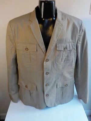 STRUCTURE Collection Mens Slim Fit 4 Button Khaki Blazer Cotton SZ XL - Image 1 of 4