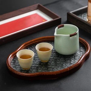 Wood Serving Tray Multifunction Breakfast Tray Home Ornaments Gifts Dinner Tray - Picture 1 of 6