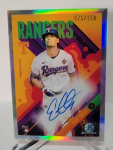 2024 Bowman Chrome Evan Carter Bowman Ascensions Auto 21/150 - Bild 1 von 2
