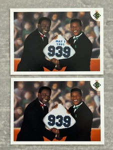 (2) 1991 Upper Deck LOU BROCK RICKEY HENDERSON "No Date" Error Correct Cards 636 - Picture 1 of 2
