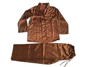 Victoria's Secret Size S Satin Paisley Long Sleeve Pajama Set w/Pants Women's - Picture 1 of 7