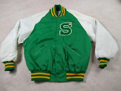 Chaqueta Universitaria DeLong "S" Carolina del Norte Para Hombres L Bloque de Color Rayas Prendedor De Colección EE. UU. Foto 1 de 4