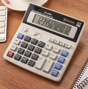 2 x Office Calculator w. Large Buttons Keys DS-200ML 12 Digits Big Display, New - Picture 1 of 4