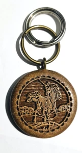 Wooden engraved Aquarius Keychain sure to catch the eye of any astrologist - Picture 1 of 3