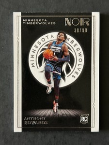 2020 Panini Noir Icon #178 Anthony Edwards RC /99
