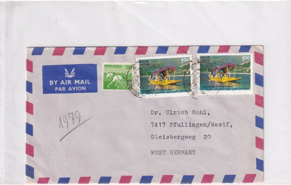 India 749,794 TOURISM BOAT SHIP PACIFIC COVER  LETTER DAL SEA  - Image 1 of 1