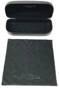 Coach Original Black Sunglasses eyeglass Case Hard Clamshell with cleaning cloth - Bild 1 von 5