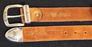 EMPORIO ARMANI HERREN GÜRTEL 1,5" breit LEDER braun Größe 30 - Bild 1 von 6