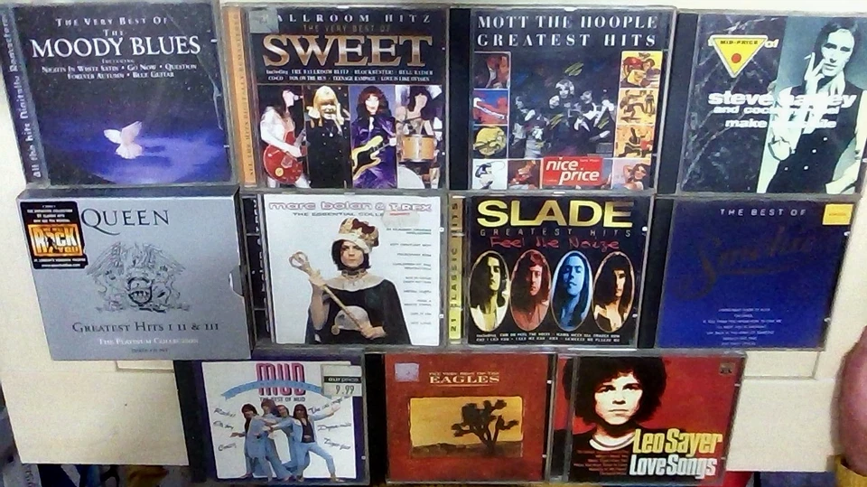 70s rock 11 x CD Job lot Queen, Slade, Sweet, Mott the hoople, Steve harley,  - Image 1 of 1