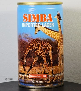 SIMBA #10 GIRAFFE SOUTH AFRICA WILDLIFE BEER CAN SWAZILAND DARIEN CONNECTICUT CT - Picture 1 of 7