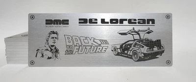 1/8 DMC Delorean Back to the Future Metal Name Plate Plaque for Deagostini - Image 1 of 2