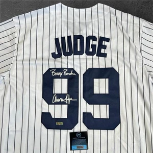 Maglia firmata Aaron Judge BRONX BOMBER Yankees autografata con ologramma COA #99 - Foto 1 di 7