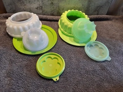 TUPPERWARE *     3 x  Charlotte  Puddingform  * Pink  *  Grün / Weiss  * - Bild 1 von 4