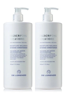 2x De Lorenzo Prescriptive Solutions Moisture Balance Intense Conditioner 960ml - Image 1 of 4