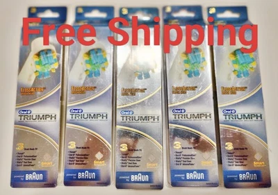 Lot 9x Oral-B Floss Action TRIUMPH Replacement Electric Toothbrush Heads 3 Pack - Image 1 of 4