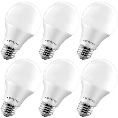 5000K Dimmable Led Light Bulbs 6 Pack Bright White 800 Lumens Energy Saving - Image 1 of 4