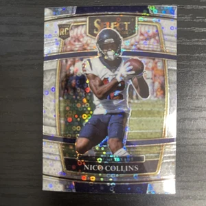 Nico Collins Select Rookie No Huddle Silver Prizm Disco RC 2021 - Imagen 1 de 2