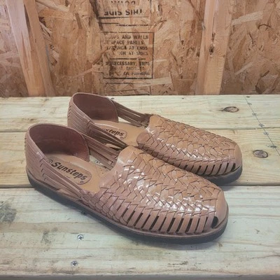 Sunsteps Shoes Mens Size 10.5 Hand Woven Leather Loafers Slip On Casual - Image 1 of 4