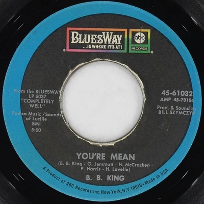 B.B. KING The Thrill Is Gone BLUESWAY 45-61032 VG- 45 RPM 1969 Funk 7" Soul Foto 1 de 4