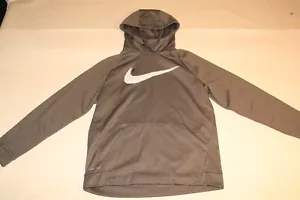 NIKE SWOOSH - Dri-Fit Sudadera con Capucha Gris Carbón HOMBRE GRANDE - Imagen 1 de 2
