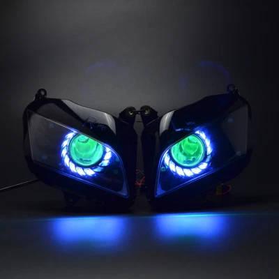Headlight HID Bulb For Honda 600 RR CBR600RR F5 07-12 Blue Angel+Green Demon Eye Foto 1 de 4