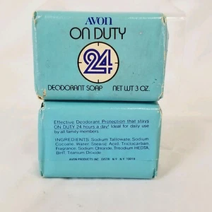 Lot of 2 Avon On Duty 24 Hour Deodorant Soap Bar 3 Oz Original Packaging Damaged - Picture 1 of 5