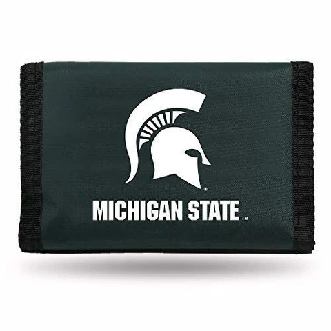 NCAA Michigan State Spartans Nylon Tri-Fold Wallet Nylon Tri-Fold Wallet Cover