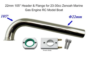 105 Grad Schneidwerk & Flansch für 23-30cc Zenoah Marine Gasmotor RC Modellboote - Bild 1 von 5