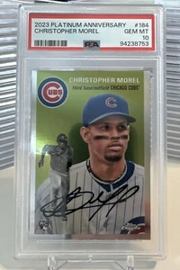 2023 Topps Chrome Platinum - #184 Christopher Morel (RC) PSA 10 POP 1 💎 💎 💎 - Bild 1 von 3