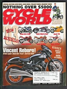 2002 December Cycle World Motorcycle Magazine - BMW R1200CL Pacific Railroad - Picture 1 of 3