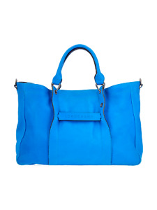 LONGCHAMP blue top-handle leather tote