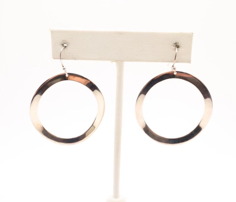 Ippolita Sterling Silver 925 Round Wavy Hoop 2 in Dangle Earrings  - Image 1 of 4