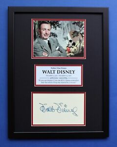 WALT DISNEY AUTOGRAPH framed artistic display Minnie & Mickey Mouse