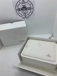 AEGER LECOULTRE vintage white watch box scatola orologio boite montre caja reloj - Imagen 1 de 12