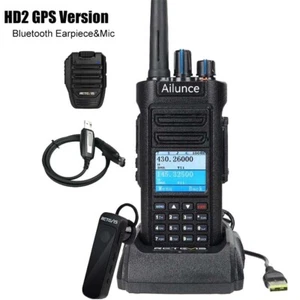 Retevis HD2 DMR Digital Dual Band Ham Radio GPS Analog Long Range Waterproof MIC - Zdjęcie 1 z 14