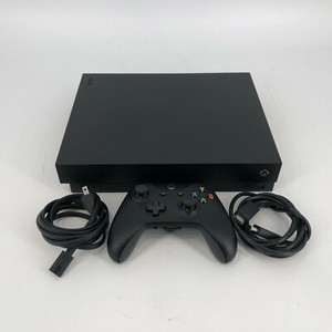 Microsoft Xbox One X Black 1TB Excellent Condition w/ Controller + Cables