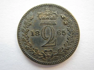 1865 Maundy Twopence - Picture 1 of 1