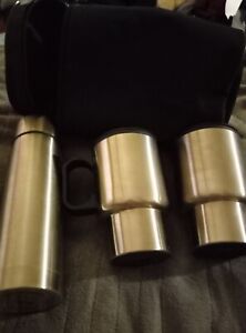 Compact Travel Bag With Stainless Steel Thermos And 2 Insulated  Cups