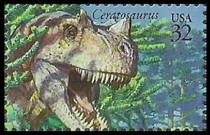 US 3136a The World of Dinosaurs Ceratosaurus 32c single MNH 1997 - Picture 1 of 1