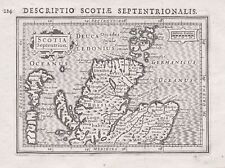 Scotland Map Card Bertius Hondius Engraving Copperplate 1618