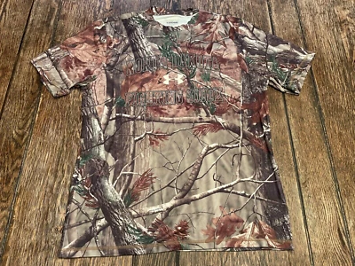 NORTH DAKOTA FIGHTING SIOUX men's Small Camouflage Under Armour HeatGear shirt - Image 1 of 4