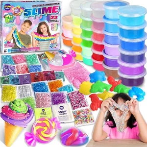 Deluxe 33-Cup Kids Slime Kit with Add-ins - Perfect Party Favors for All Ages - Picture 1 of 11