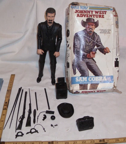 MARX JOHNNY WEST ADVENTURE SAM COBRA ACTION FIGURE 1960s W/ACCESSORIES BOXED Cover