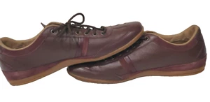 Lacoste Misano Braun Leder Schnürschuhe Freizeit Turnschuhe Herren Größe 11 - Bild 1 von 8
